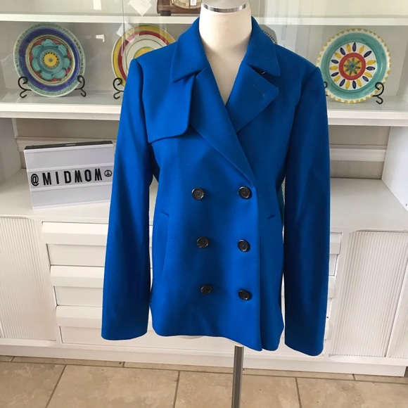 J. Crew Jackets & Blazers - J. Crew Melton wool cobalt pea coat